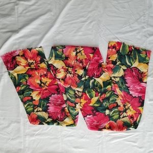 1990s Express Floral Silk Scarf
